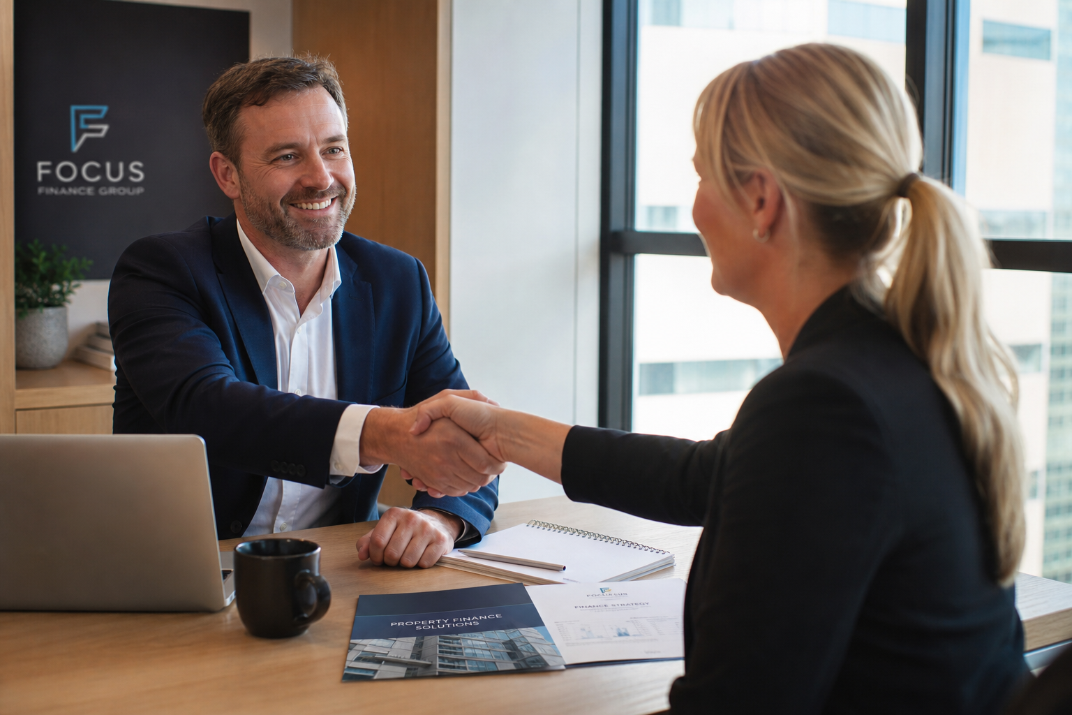 Professional referral partners discussing client finance support
